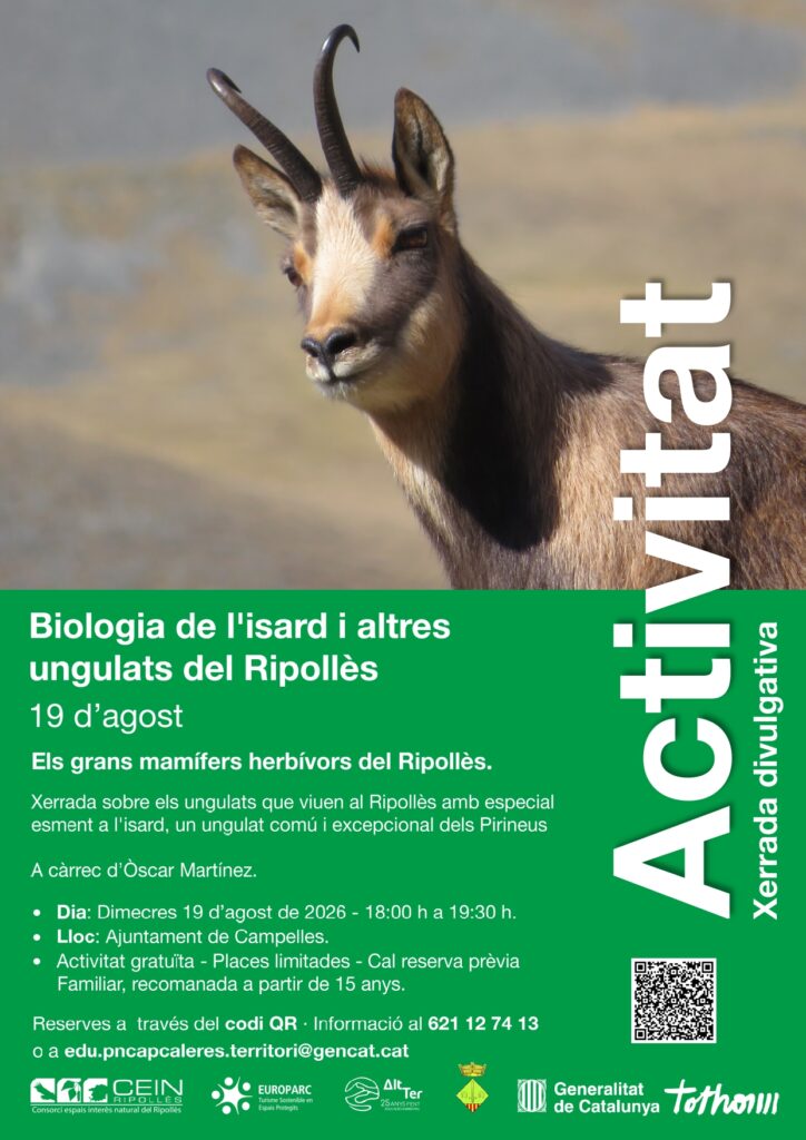 🦌 Xerrada divulgativa: Biologia de l'isard i altres ungulats del Ripollès