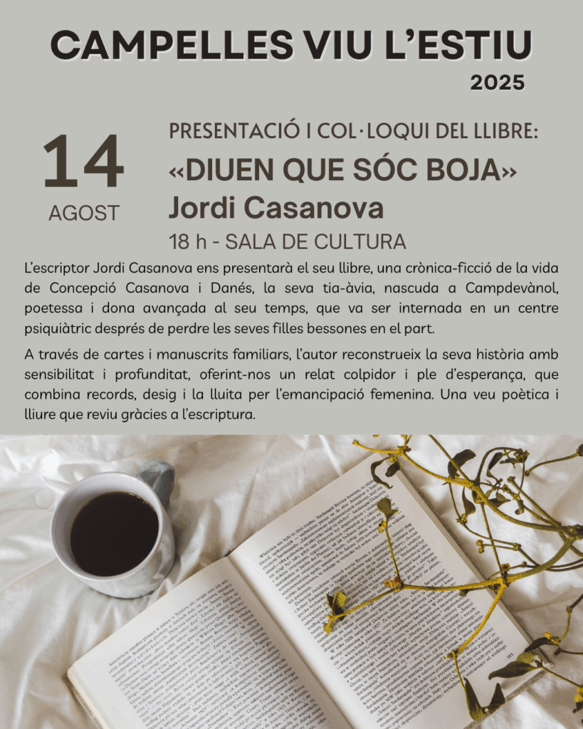 PRESENTACIÓ I COL·LOQUI DEL LLIBRE: «DIUEN QUE SÓC BOJA»